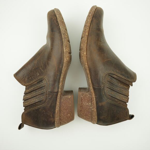 Clarks Women's Wilrose Jade Boot Size 7M Low Heel Chelsea Shootie Brown Leather - Picture 8 of 10